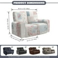 thumbnail image 6 of TSOVTHRID Patchwork Floral Pink Print Recliner Loveseat Covers Stretch Sofa Slipcover for Pet Loveseat Couch Covers with Pockets Recliner Cover for 2 Seat Sofa Couch, 6 of 7
