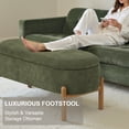 thumbnail image 5 of Kithkasa 41″ Upholstered Ottoman Bench for Bedroom End of Bed, Bedroom Bench with Solid Wood Legs and Padded Seat, Modern Entryway Bench for Bedroom, Living Room,Green, 5 of 8