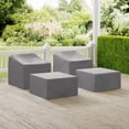 thumbnail image 5 of Patio Furniture Covers - 4 Piece Vinyl Set - Armchairs & Ottomans - Washable, Weather Resistant Gray Covers, 5 of 7