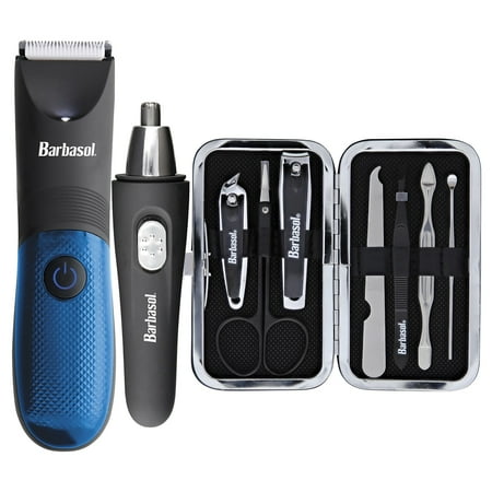 Barbasol All-in-One Total Body Grooming Gift Set with Travel Bag