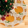 thumbnail image 5 of FMSHPON Thanksgiving Day PumpkinsAutumn Leaves Xmas Christmas Tree Skirt Stand Mat for Holiday Party Decoration Indoor Outdoor 36 inches, 5 of 6