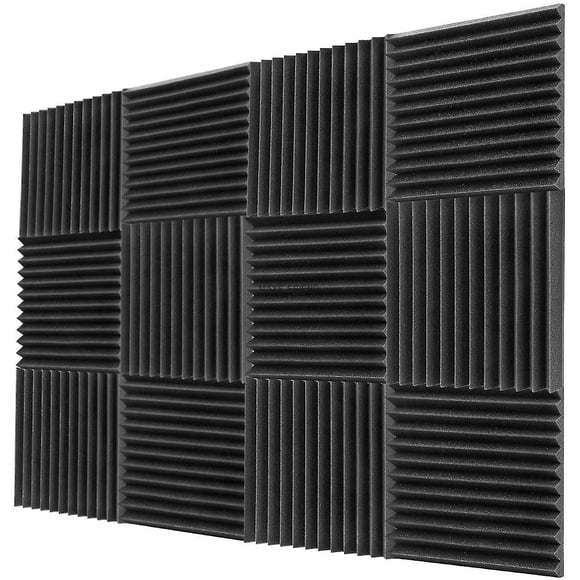 JFBUJC 12pcs 300x300x25mm Acoustic Foam Sound Insulation Panels For Ktv Bar Soundproofing Studio Wedges Sound Proof Wall Panels