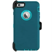 AICase iPhone 6 Plus Case,iPhone 6S Plus Case,[Heavy Duty] [Full Body] Built-in Screen Protector Tough 4 in 1 Rugged Shockproof Cover for Apple iPhone 6 Plus / 6S Plus (Blue with Belt Clip)