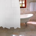 thumbnail image 5 of Curtain White Shower Bathroom Privacy Protected Curtains Translucent Plants Prints Semi-transparent with Hook, 5 of 6