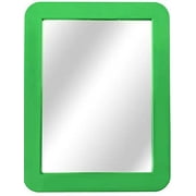 Adonis Rectangular Shaped,Portable Magnetic Locker Mirror - 5" x 7"- for Cabinets,Locker Accessory,Toolboxes,College Locker-Green