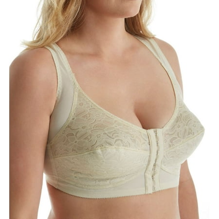 Women's Carnival 645 Posture Support Back with Front Closure Bra (Champagne  34C) 