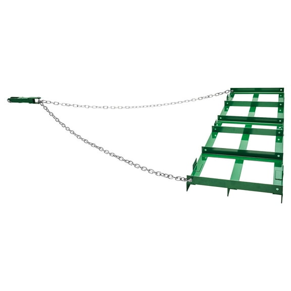 KFFKFF Drag Harrow, 6 ft Robust Tow Behind Drag Harrow with Modifiable Bars & 72 in Chain, Driveway Grader Landscape Rake for ATV, UTV, Tractor, Mower Tow Behind Yard Lawn Smoothing Instrument