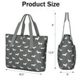 thumbnail image 3 of Tote Bag for Women - Dachshund Shoulder Bag - Large Utility Work Duffle Bag with Zipper Handbag for Travel, Work, Sprots, 3 of 5