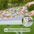 thumbnail image 6 of Baseball Football Pattern Square Fitted Tablecloth with Elastic Edge,Square Table Cover,Washable Elastic Table Cover for Home Kitchen Party Decor 36"x36", 6 of 6