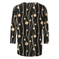 thumbnail image 4 of Ounisa Womens 3/4 Sleeve T Shirt Crew Neck Printed Pullover Casual Fashion Loose Fit Daily Wear Stylish Tops S-5XL, 4 of 5