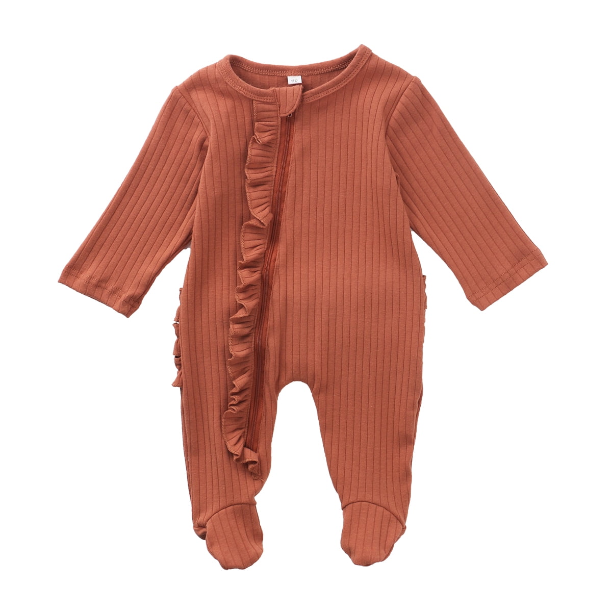 Solid color footie pajamas baby hotsell