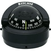 New Marine Explorer Compass Black Surface Mount for Boat & Rv - Ritchie S-53 FO-3498