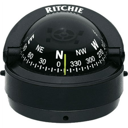 UPC: 0010342160416 | New Marine Explorer Compass Black Surface Mount for Boat & Rv – Ritchie S-53 FO-3498