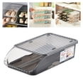 thumbnail image 2 of Caja de huevos rodante automática, recipiente apilable para huevos, organizador de almacenamiento para , cocina, dispositivo, recuperación Negro Macarena Titular de huevo, 2 of 8