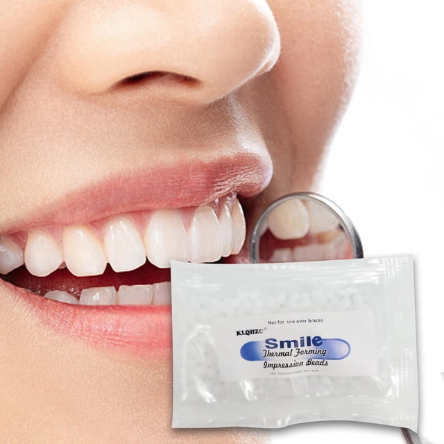 Perlas de reparación de dientes Cuidado de los dientes Perlas de ajuste térmico Adhesivo de gránulos para dientes 10g Salvador perlas de reparación de dientes