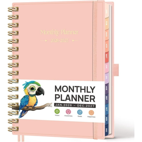 JUOJUOMHQ 2026-2027 Monthly Planner Medium Size 5.7" x 8.3" Agenda Calendar