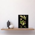 thumbnail image 2 of Green Black Modern Vintage Tropical Plant Leaves with Bird Artwork Framed Wall Art Print A4, 2 of 4
