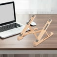thumbnail image 2 of Soporte plegable para portátil, altura ajustable, universal, portátil, ergonómico, plegable Beige, 2 of 9