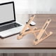 thumbnail image 2 of Soporte para portátil de madera antideslizante de 8 pulgadas de altura ajustable para computadora portátil Beige, 2 of 9