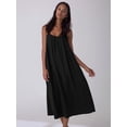 thumbnail image 5 of Women Dresses Spaghetti Strap V Neck Casual Sleeveless Sundress YS8131-Black XL, 5 of 8