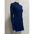 thumbnail image 5 of ZANKLEY Women's Fall Long Sleeve Mock Neck Dress Basic Party Club Bodycon Mini Dresses, 5 of 9