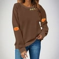 thumbnail image 2 of Frostluinai Chandail de l\'Action de Grâce pour Femmes Col Rond Manches Longues Chandails Citrouille Chandails Décontractés Amples d'Automne Chandails à Enfiler Hauts Chandails, 2 of 5