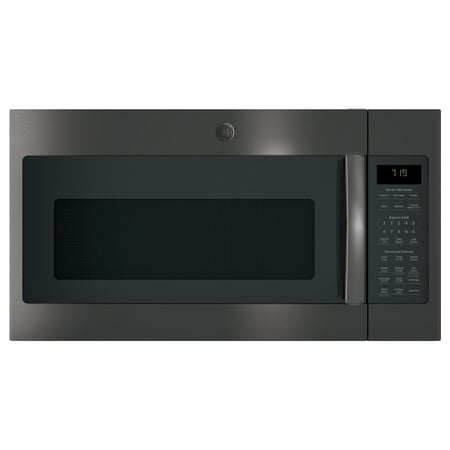 GE Appliances JNM7196BLTS 30 Inch Over the Range 1.9 cu. ft. Capacity Microwave Oven Black Stainless
