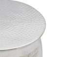 thumbnail image 4 of vidaXL Hammered Aluminum Stool Side End Living Room Silver/Brass 16.5"/18.5", 4 of 17