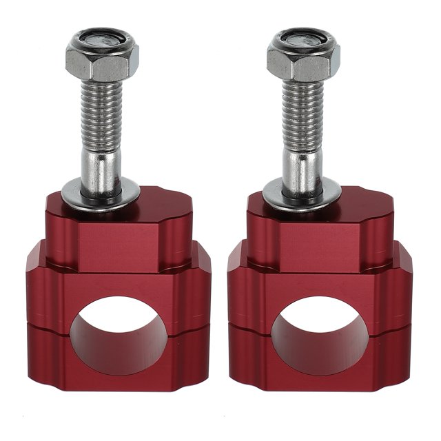 2uds Moto Manubrio Soporte Abrazadera Elevadores Universal rojo
