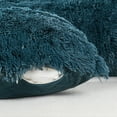 thumbnail image 4 of Home Soft Things Luxury Shaggy Faux Fur Throw Pillow Cases, Ultra Soft Plush Pillow Covers Fluffy Decorative Cushion Covers, No Pillow Insert, Set of 2, Teal, 14x26 Inch, 4 of 6