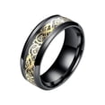 thumbnail image 1 of Pareja de Acero Anillo de Moda Anillo de Acero Patrón y Titanio Inoxidable Europeo, 1 of 7