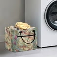 thumbnail image 2 of HELLHERO Dragonflies Floral Scene Collapsible Quilted Laundry Basket for Clothes Organization, Polyester Foldable Storage Bins for Bathroom Nursery, 2 of 6