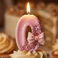 thumbnail image 4 of Birthday Candle Number Pink Glitter with Bow Cartoon Creative Party Cake Topper Decoration, Glamorous Numeric Candle for Celebration, Dazzling Party Cake Decor, 4 of 6