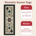 thumbnail image 6 of 2x6 FT Kitchen Runner Rugs Non Skid Washable, Faux Wool Rug Runners for Hallways Bathroom Carpet Runner, Soft Indoor Modern Floor Rug for Entryway Laundry Room, 6 of 11