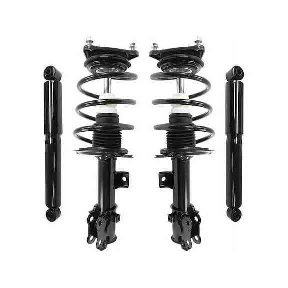 Front and Rear Suspension Strut and Shock Absorber Assembly Kit - Compatible with 2014 - 2017 Kia Forte 2015 2016