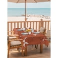 thumbnail image 2 of Outdoor Tablecloth with Umbrella Hole for Patio/Picnic/Party/Camping, Vintage Brick Red Starfish Waterproof Table Cloth Rectangle Table Cover Washable, Summer Coastal Beach Marine Life (60"x 102"), 2 of 9