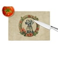 thumbnail image 4 of Weimaraner Christmas Flowers Glass Cutting Board 12 in x 15 in, 4 of 5