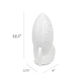 thumbnail image 3 of Simple Designs LT2095-WHT Porcelain Rocketship Table Lamp, White, 3 of 6