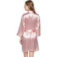 thumbnail image 2 of Bata para dormir mujer, Camison Mujer Dormir en V, Tipo kimono, Pijama de Seda para Mujer Sexy, Corto para Novia para Boda, Fiesta, Ropa de Dormir Sedosa, 2 of 3