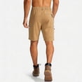 thumbnail image 4 of Domzle Men's Hybrid Flat Front Golf Shorts Casual Lightweight Chino with Pockets Quick Dry Stretch Camel L, 4 of 5
