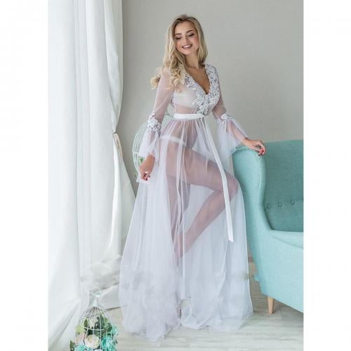 Women's Long Lace Nightgown