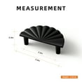 thumbnail image 3 of Goo-Ki 2.5"(64mm) Hole Centers Matte Black Kitchen Cabinet Pulls,Closet Classic Zinc Alloy Drawer Cabinet Drawer Pulls with Fan-Shaped,6 Pack, 3 of 6