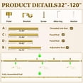thumbnail image 7 of Curtain Rods For Windows 32-120 Inch  1 Adjustable Flash Rod Set With Brackets Easy Install, 7 of 7