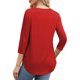 thumbnail image 5 of Ropa de otoño para mujer,Blusa plisada con cuello en V para mujer, manga corta, estilo casual, poliéster, uso diario, sopatenor, 5 of 9