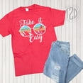 thumbnail image 4 of Tees2urdoor Take it Easy Graphic T-Shirt, Adult 5X-Large, Crimson, 4 of 5