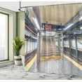 thumbnail image 4 of Ambesonne New York Subway Shower Curtain, Empty Metro Station, 69"Wx84"L, Pale Grey and Apricot, 4 of 4