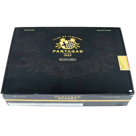 Partagas Gigante Black Label Empty Wood Cigar Box 9.5" x 6.5" x 2.25"