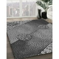 thumbnail image 3 of Ahgly Company Machine Washable Indoor Square Transitional Black Area Rugs, 8' Square, 3 of 7