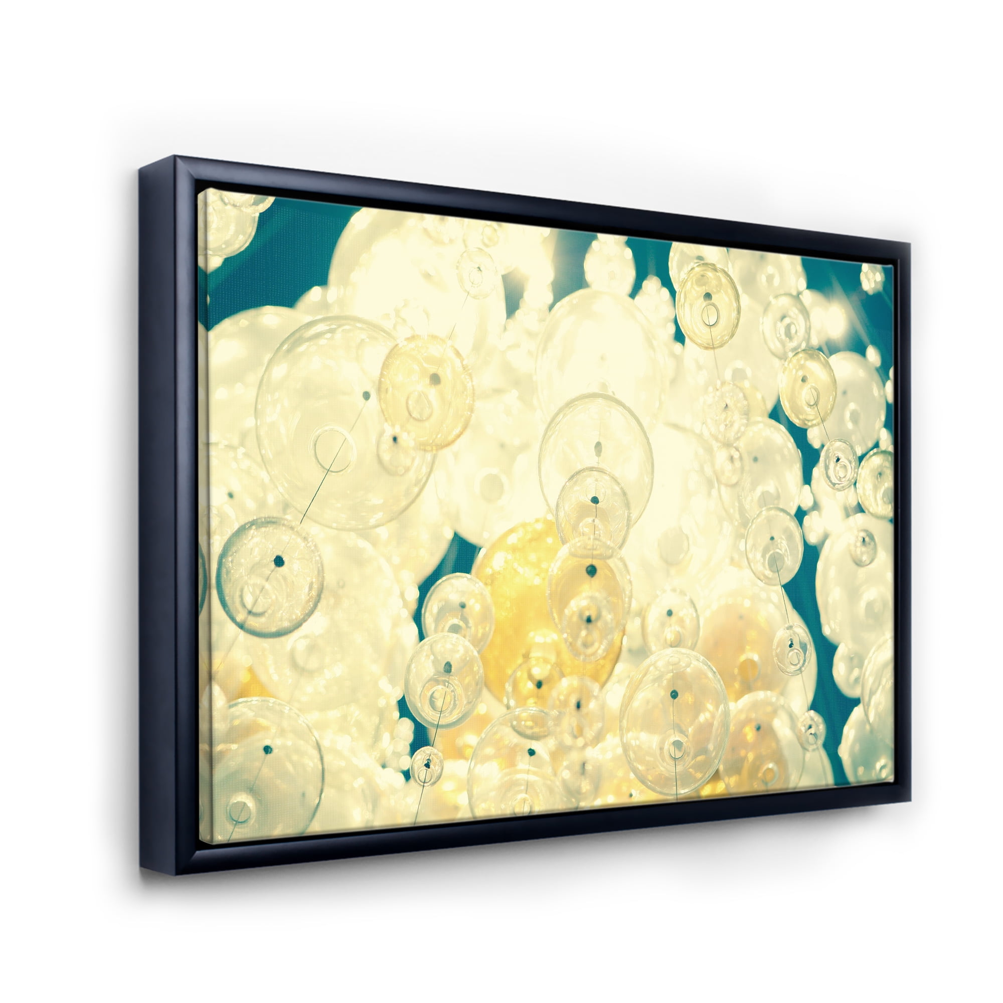 Designart 'Chandelier In The Form of Balls Abstract Art II' Modern Framed Canvas Wall Art Print