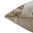 thumbnail image 3 of Fabdivine Block Print Throw Pillow Cover, 22x22 Inch Duck Canvas Handmade Cushion Cover, Floral Print Boho Design Grey Pillow Cover for Sofa and Couch, 3 of 5